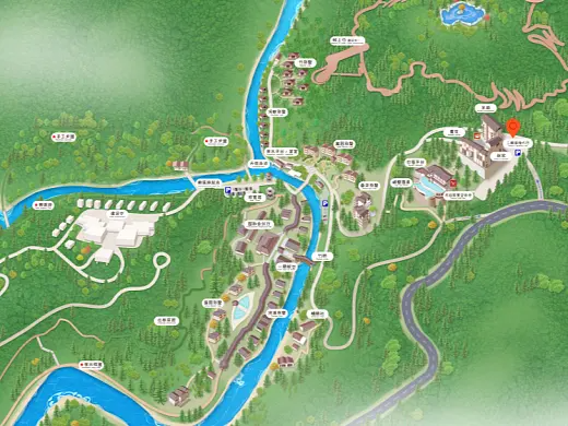 桑珠孜结合景区手绘地图智慧导览和720全景技术，可以让景区更加“动”起来，为游客提供更加身临其境的导览体验。